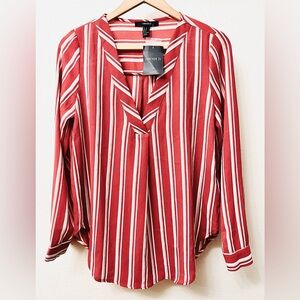Forever 21 Red Striped Women's Top